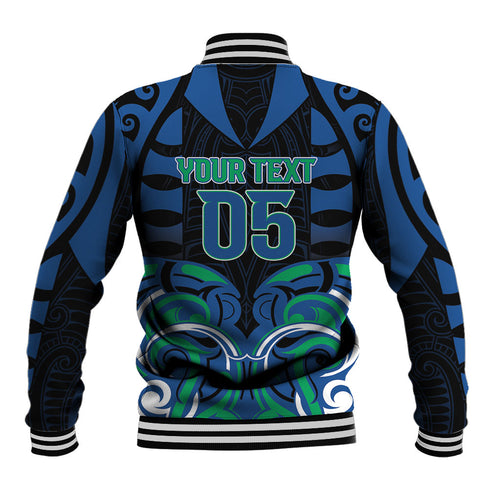 Custom Aotearoa Ngati Ranginui Baseball Jacket New Zealand Traditional Maori Pattern