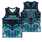 Custom Aotearoa Ngati Ranginui Basketball Jersey New Zealand Traditional Maori Pattern