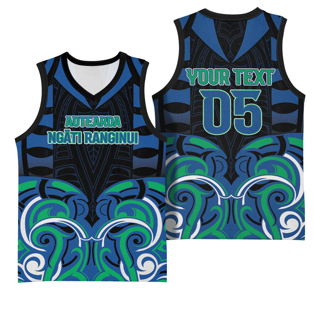 Custom Aotearoa Ngati Ranginui Basketball Jersey New Zealand Traditional Maori Pattern