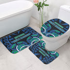 Aotearoa Ngati Ranginui Bathroom Set New Zealand Traditional Maori Pattern