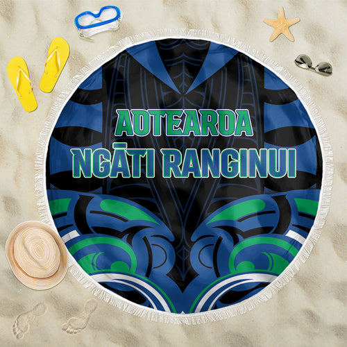 Aotearoa Ngati Ranginui Beach Blanket New Zealand Traditional Maori Pattern