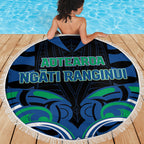 Aotearoa Ngati Ranginui Beach Blanket New Zealand Traditional Maori Pattern