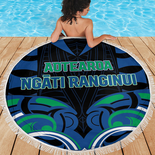 Aotearoa Ngati Ranginui Beach Blanket New Zealand Traditional Maori Pattern