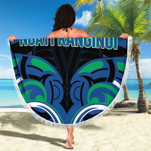 Aotearoa Ngati Ranginui Beach Blanket New Zealand Traditional Maori Pattern