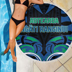 Aotearoa Ngati Ranginui Beach Blanket New Zealand Traditional Maori Pattern