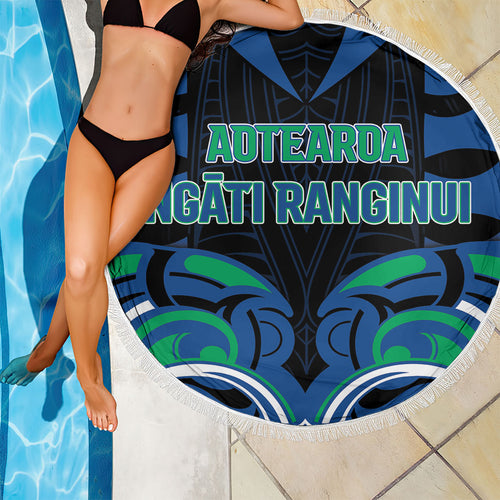 Aotearoa Ngati Ranginui Beach Blanket New Zealand Traditional Maori Pattern