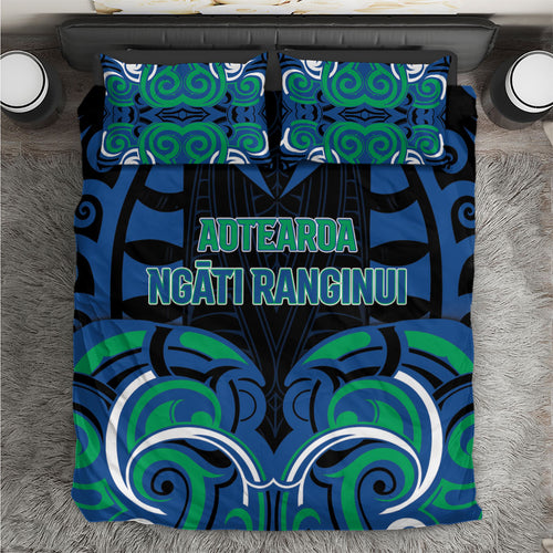 Aotearoa Ngati Ranginui Bedding Set New Zealand Traditional Maori Pattern