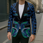 Custom Aotearoa Ngati Ranginui Blazer New Zealand Traditional Maori Pattern