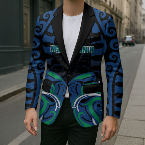 Custom Aotearoa Ngati Ranginui Blazer New Zealand Traditional Maori Pattern