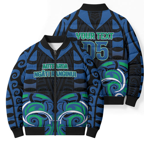 Custom Aotearoa Ngati Ranginui Bomber Puffer Jacket New Zealand Traditional Maori Pattern