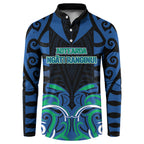 Custom Aotearoa Ngati Ranginui Button Sweatshirt New Zealand Traditional Maori Pattern