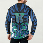 Custom Aotearoa Ngati Ranginui Button Sweatshirt New Zealand Traditional Maori Pattern