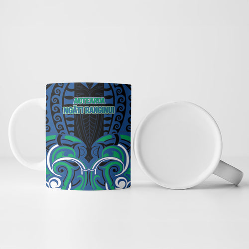 Custom Aotearoa Ngati Ranginui Ceramic Mug New Zealand Traditional Maori Pattern