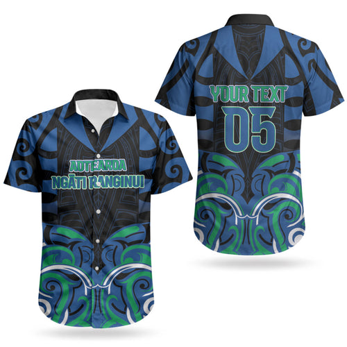Custom Aotearoa Ngati Ranginui Couples Matching Off Shoulder Maxi Dress and Hawaiian Shirt New Zealand Traditional Maori Pattern