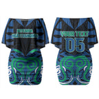 Custom Aotearoa Ngati Ranginui Couples Matching Off Shoulder Short Dress and Hawaiian Shirt New Zealand Traditional Maori Pattern