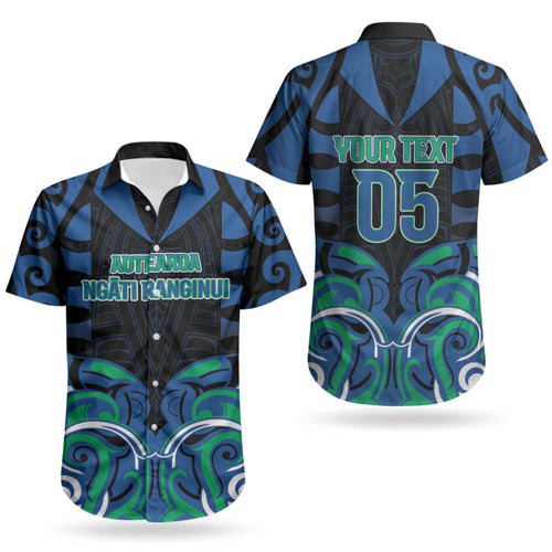 Custom Aotearoa Ngati Ranginui Couples Matching Puletasi and Hawaiian Shirt New Zealand Traditional Maori Pattern