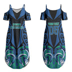 Custom Aotearoa Ngati Ranginui Couples Matching Summer Maxi Dress and Hawaiian Shirt New Zealand Traditional Maori Pattern