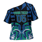 Custom Aotearoa Ngati Ranginui Cross Shoulder Shirt New Zealand Traditional Maori Pattern