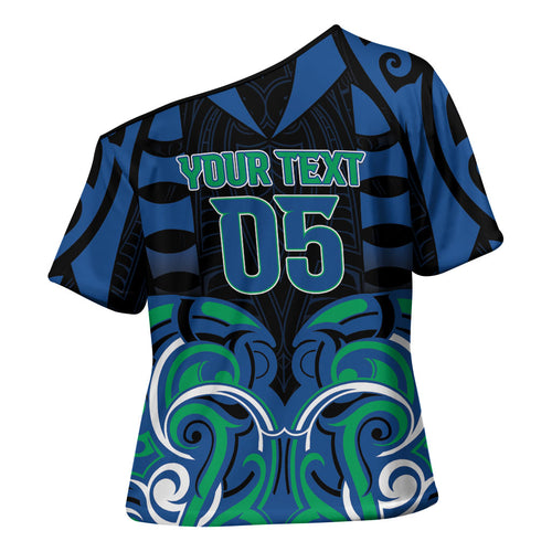 Custom Aotearoa Ngati Ranginui Cross Shoulder Shirt New Zealand Traditional Maori Pattern