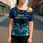 Custom Aotearoa Ngati Ranginui Cross Shoulder Shirt New Zealand Traditional Maori Pattern