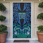 Custom Aotearoa Ngati Ranginui Door Cover New Zealand Traditional Maori Pattern