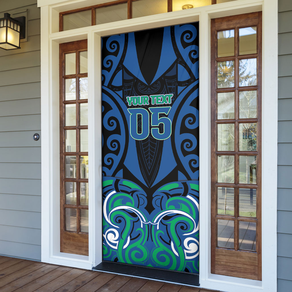 Custom Aotearoa Ngati Ranginui Door Cover New Zealand Traditional Maori Pattern
