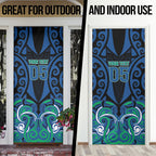 Custom Aotearoa Ngati Ranginui Door Cover New Zealand Traditional Maori Pattern