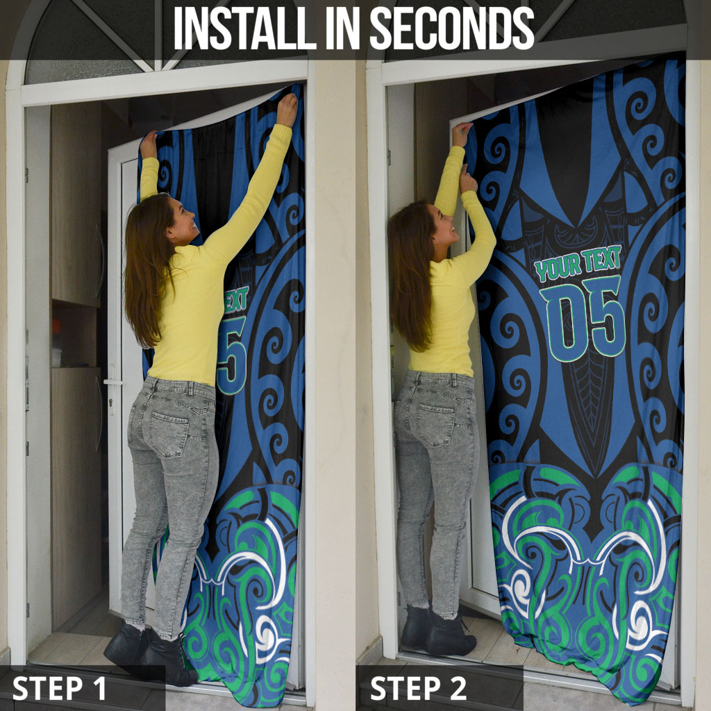 Custom Aotearoa Ngati Ranginui Door Cover New Zealand Traditional Maori Pattern
