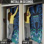Custom Aotearoa Ngati Ranginui Door Cover New Zealand Traditional Maori Pattern