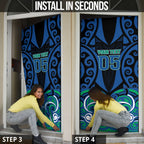 Custom Aotearoa Ngati Ranginui Door Cover New Zealand Traditional Maori Pattern