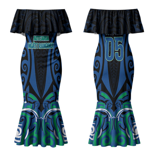 Custom Aotearoa Ngati Ranginui Family Matching Mermaid Dress and Hawaiian Shirt New Zealand Traditional Maori Pattern