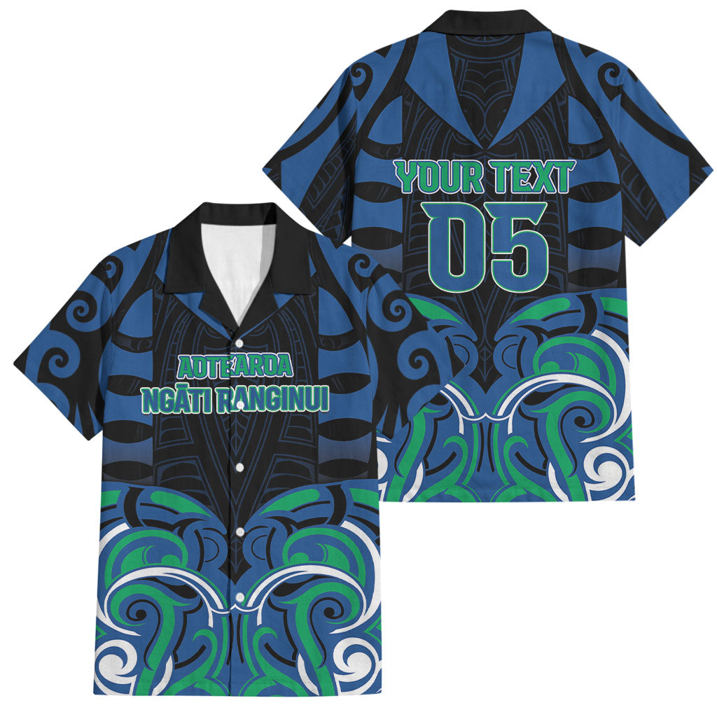 Custom Aotearoa Ngati Ranginui Family Matching Off The Shoulder Long Sleeve Dress and Hawaiian Shirt New Zealand Traditional Maori Pattern