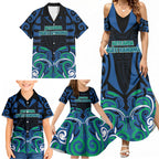 Custom Aotearoa Ngati Ranginui Family Matching Summer Maxi Dress and Hawaiian Shirt New Zealand Traditional Maori Pattern