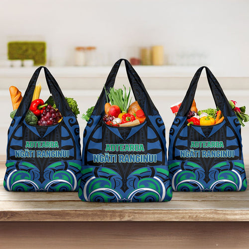 Aotearoa Ngati Ranginui Grocery Bag New Zealand Traditional Maori Pattern