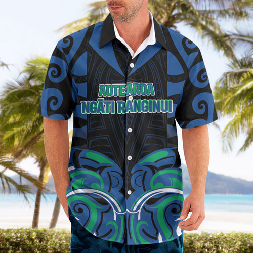 Custom Aotearoa Ngati Ranginui Hawaiian Shirt New Zealand Traditional Maori Pattern