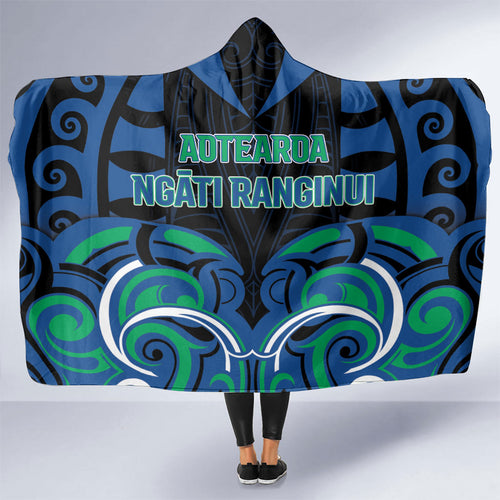 Aotearoa Ngati Ranginui Hooded Blanket New Zealand Traditional Maori Pattern