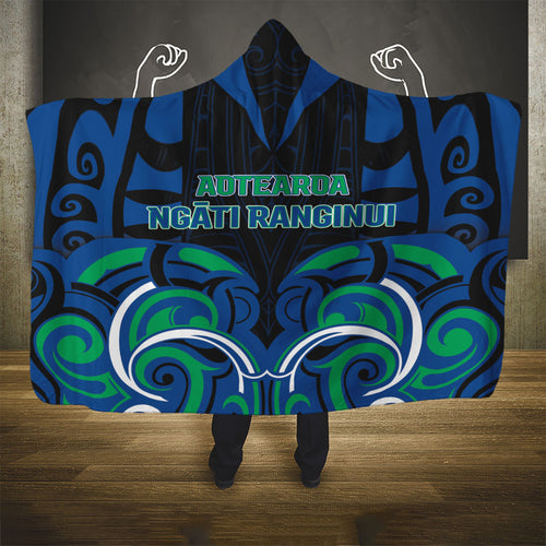 Aotearoa Ngati Ranginui Hooded Blanket New Zealand Traditional Maori Pattern