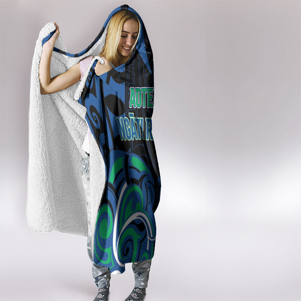 Aotearoa Ngati Ranginui Hooded Blanket New Zealand Traditional Maori Pattern