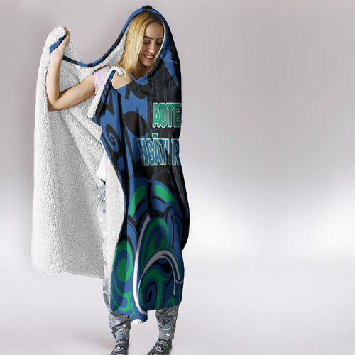 Aotearoa Ngati Ranginui Hooded Blanket New Zealand Traditional Maori Pattern