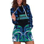 Custom Aotearoa Ngati Ranginui Hoodie Dress New Zealand Traditional Maori Pattern