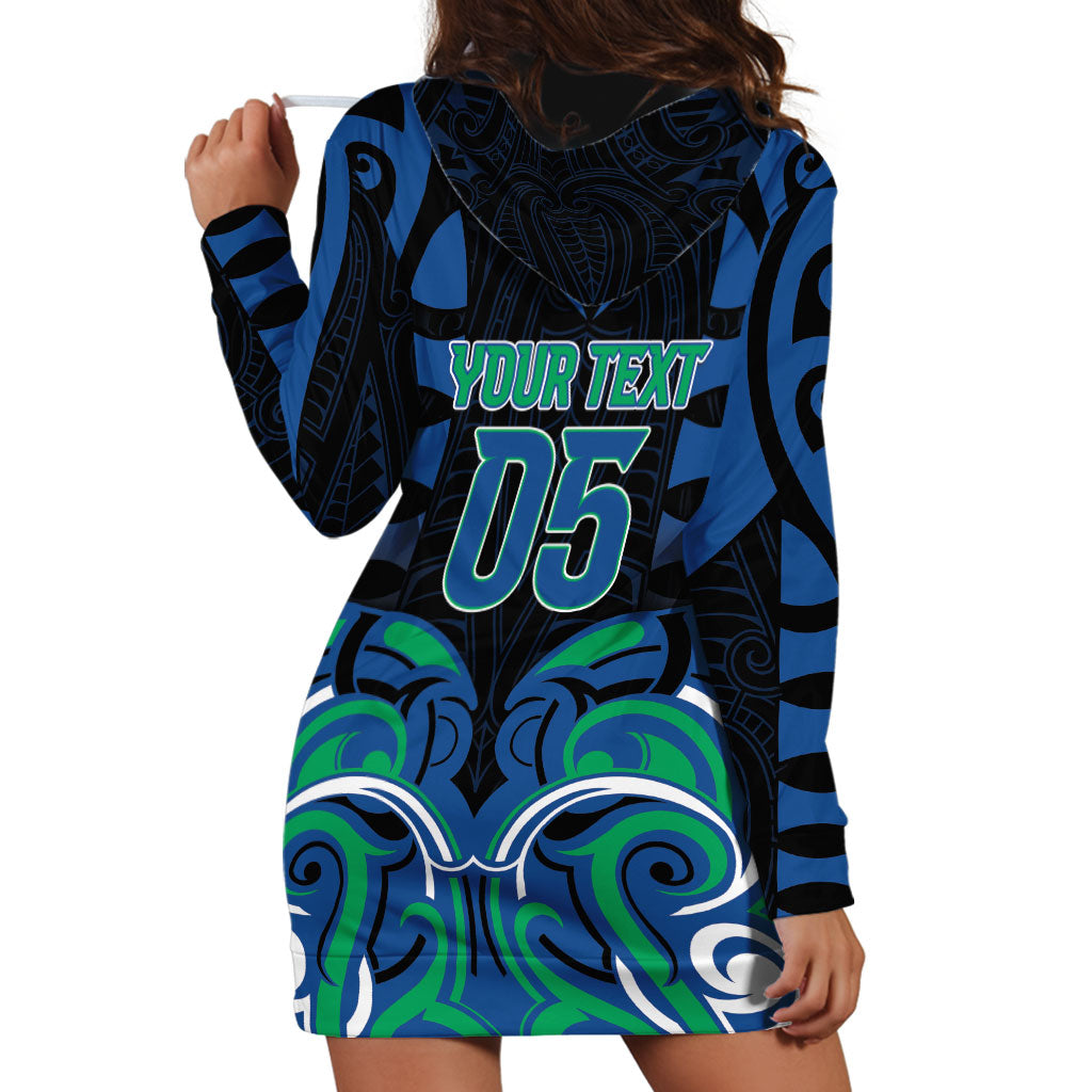 Custom Aotearoa Ngati Ranginui Hoodie Dress New Zealand Traditional Maori Pattern