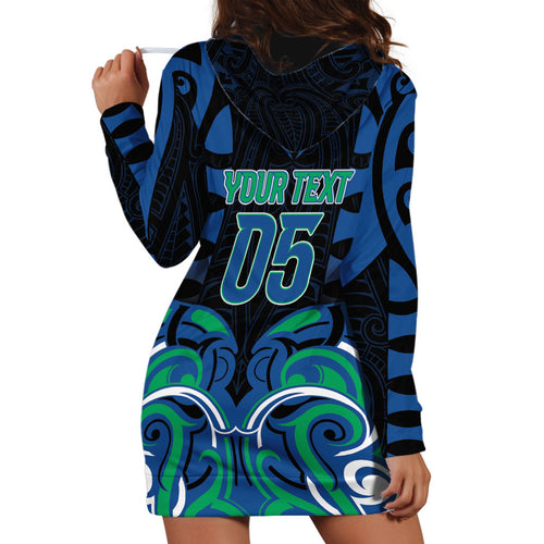 Custom Aotearoa Ngati Ranginui Hoodie Dress New Zealand Traditional Maori Pattern