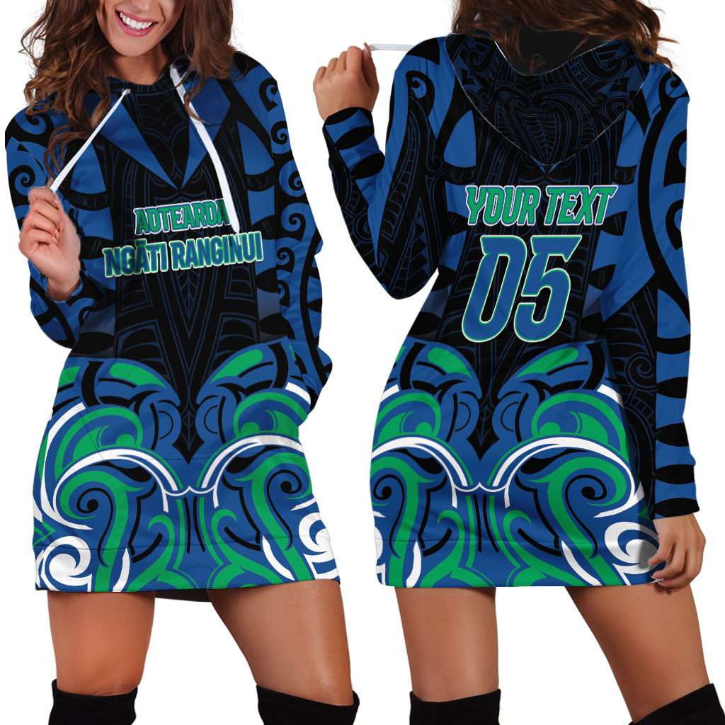 Custom Aotearoa Ngati Ranginui Hoodie Dress New Zealand Traditional Maori Pattern