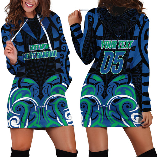 Custom Aotearoa Ngati Ranginui Hoodie Dress New Zealand Traditional Maori Pattern