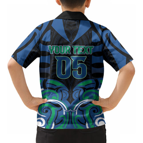Custom Aotearoa Ngati Ranginui Kid Hawaiian Shirt New Zealand Traditional Maori Pattern
