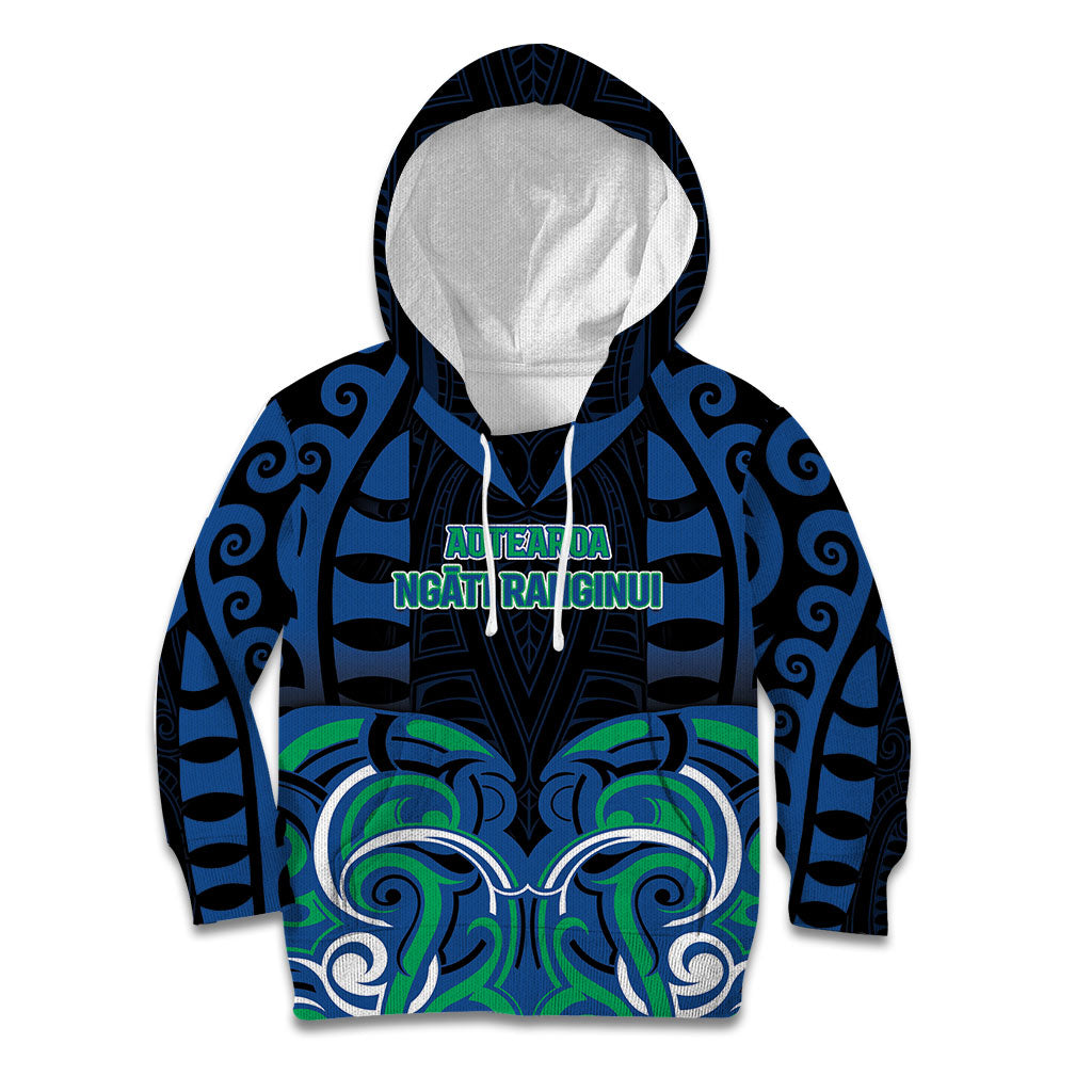 Custom Aotearoa Ngati Ranginui Kid Hoodie New Zealand Traditional Maori Pattern