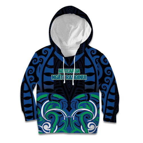 Custom Aotearoa Ngati Ranginui Kid Hoodie New Zealand Traditional Maori Pattern