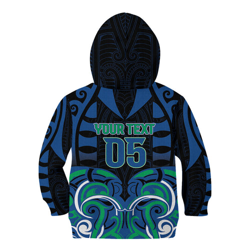 Custom Aotearoa Ngati Ranginui Kid Hoodie New Zealand Traditional Maori Pattern