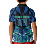 Custom Aotearoa Ngati Ranginui Kid Polo Shirt New Zealand Traditional Maori Pattern