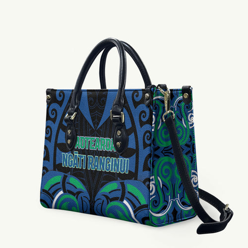 Aotearoa Ngati Ranginui Leather Bag New Zealand Traditional Maori Pattern